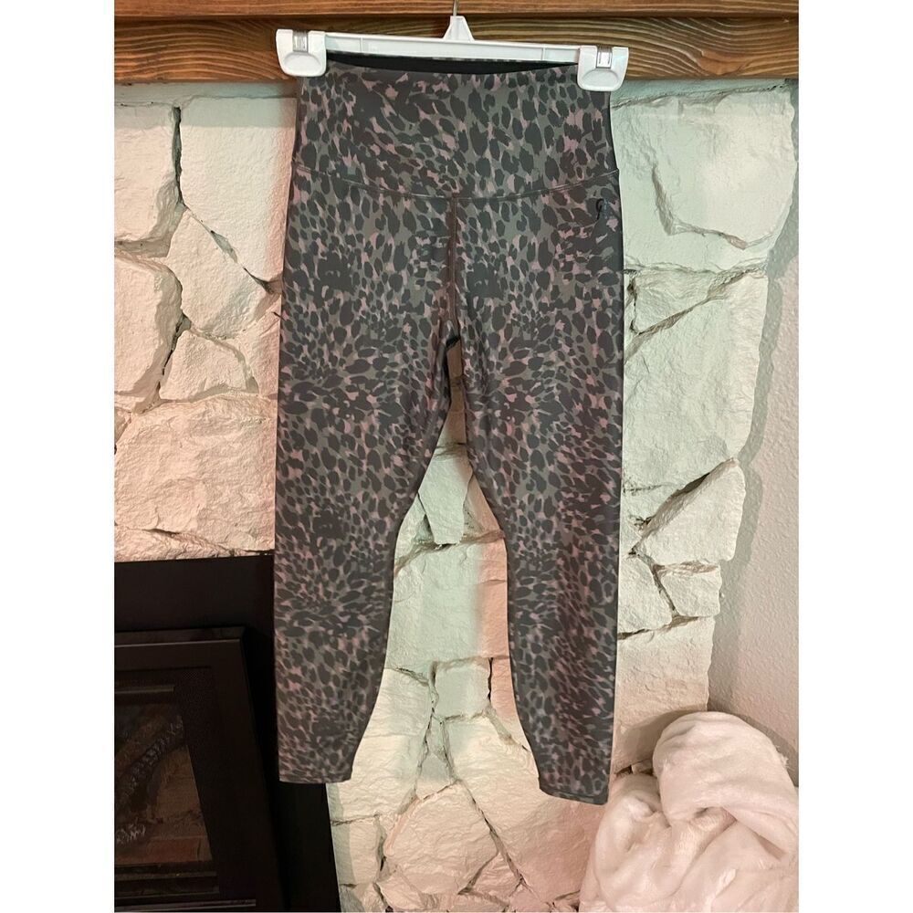 Good American Womens Multicolor Leopard Print High Rise Leggings Size 1‎
